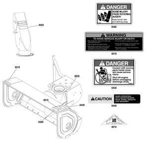 Miscellaneous Group Diagram and Parts List for 1695969  Briggs and Stratton Snow Blower